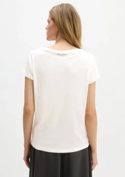 Print-T-Shirt regular aus leichtem Single Jersey