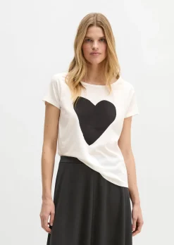 Print-T-Shirt regular aus leichtem Single Jersey