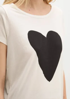 Print-T-Shirt regular aus leichtem Single Jersey