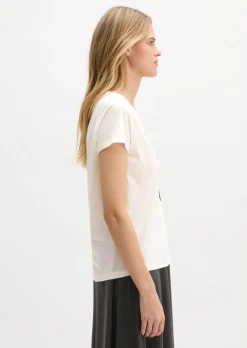 Print-T-Shirt regular aus leichtem Single Jersey