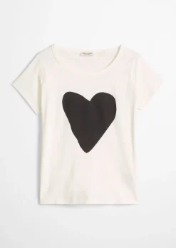 Print-T-Shirt regular aus leichtem Single Jersey