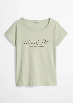 Print-T-Shirt regular aus leichtem Single Jersey