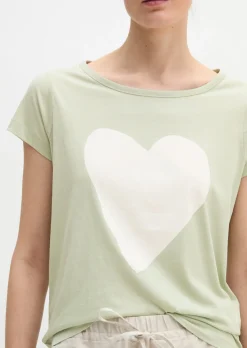 Print-T-Shirt regular aus leichtem Single Jersey