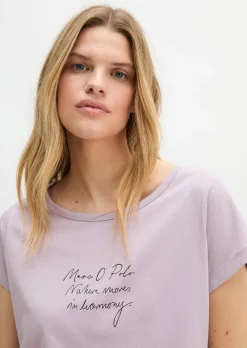 Print-T-Shirt regular aus leichtem Single Jersey