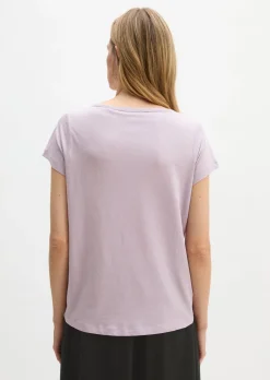 Print-T-Shirt regular aus leichtem Single Jersey
