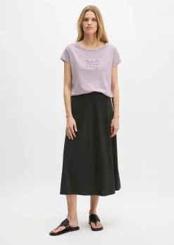 Print-T-Shirt regular aus leichtem Single Jersey