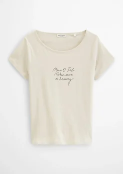 Print-T-Shirt regular aus leichtem Single Jersey