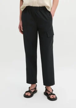 Pull-On-Cargo-Pants regular aus Schurwolle-Stretch-Mix