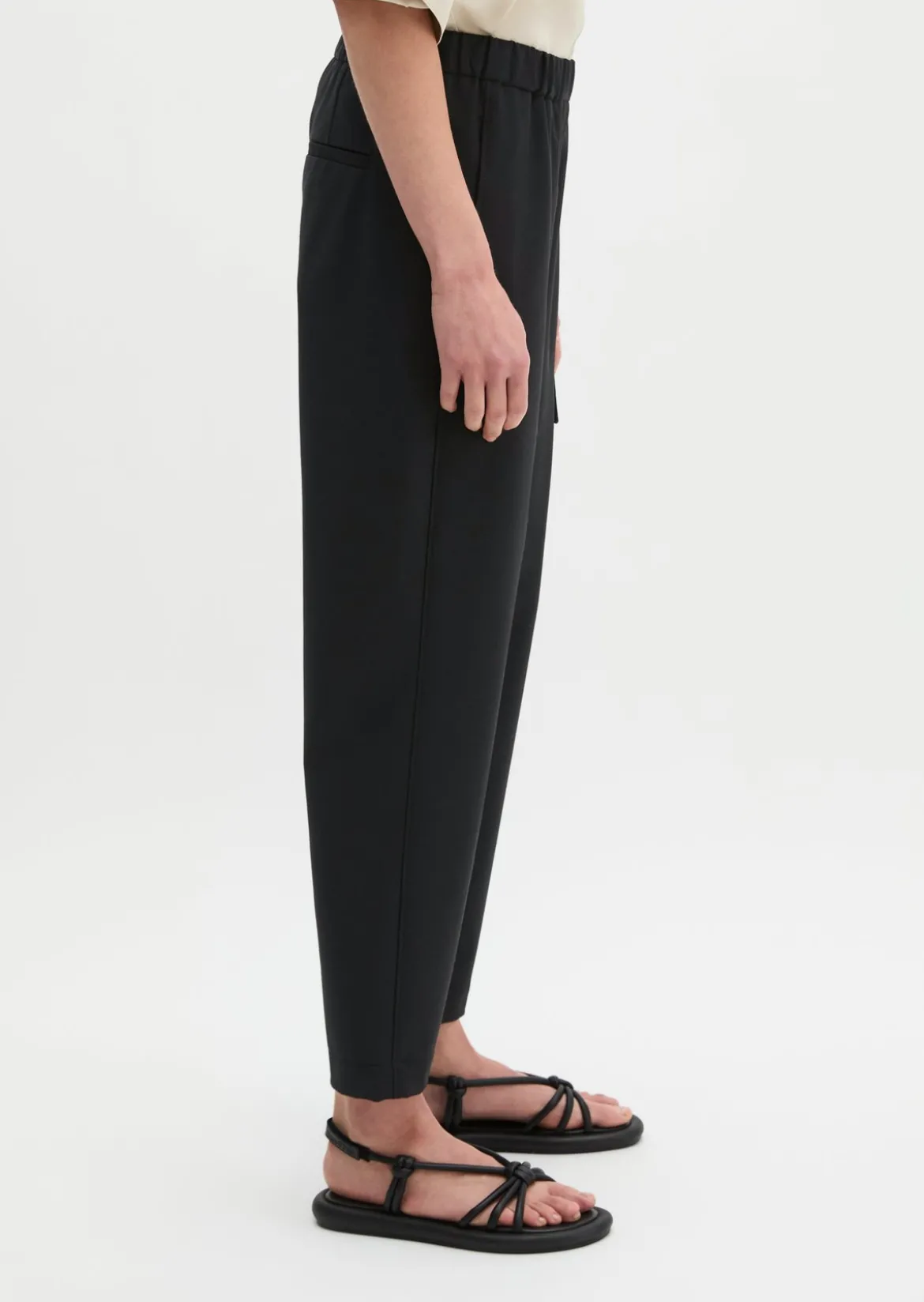 Pull-On-Cargo-Pants regular aus Schurwolle-Stretch-Mix