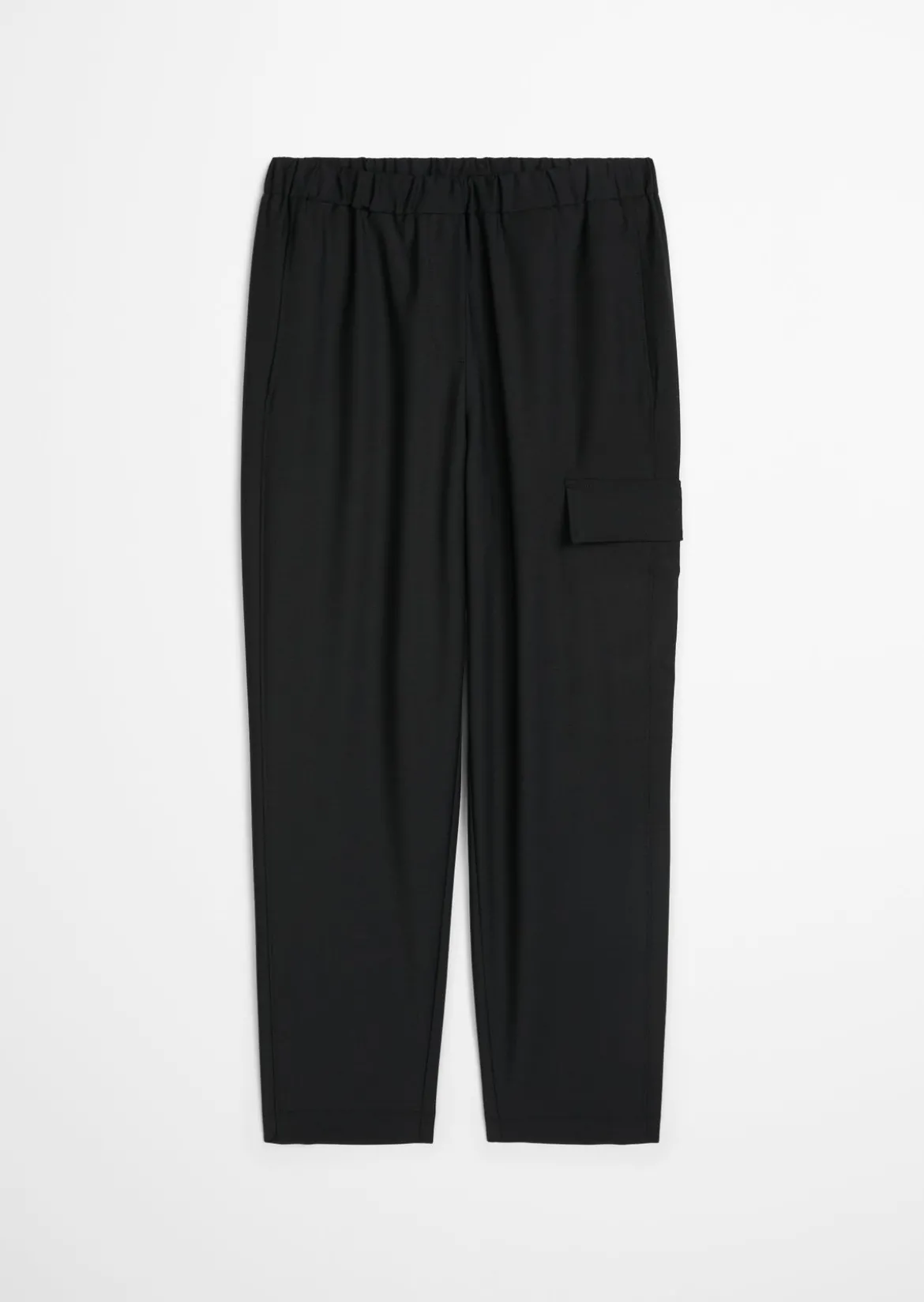 Pull-On-Cargo-Pants regular aus Schurwolle-Stretch-Mix