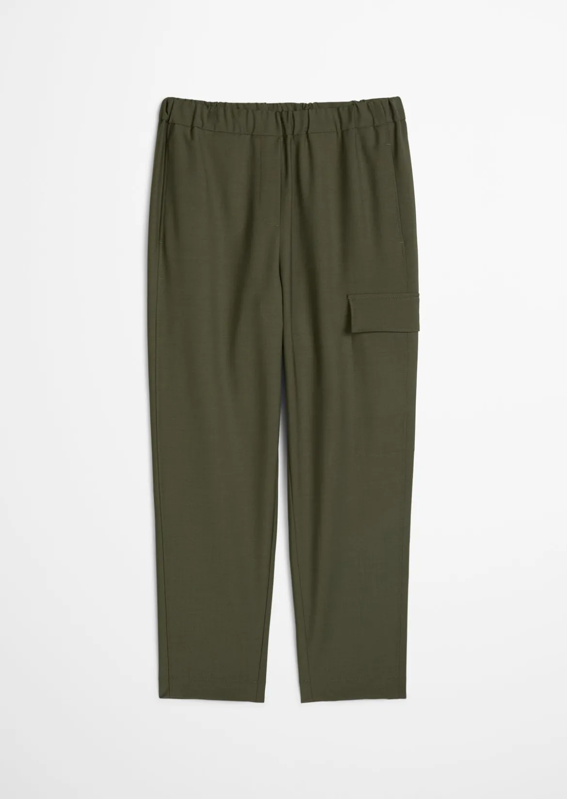 Pull-On-Cargo-Pants regular aus Schurwolle-Stretch-Mix