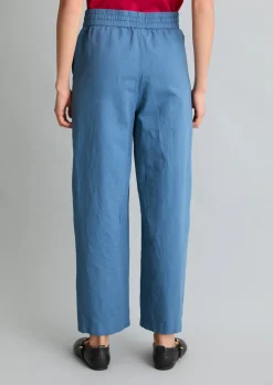 Pull-on-Pants regular aus Leinen-Baumwolle-Mix