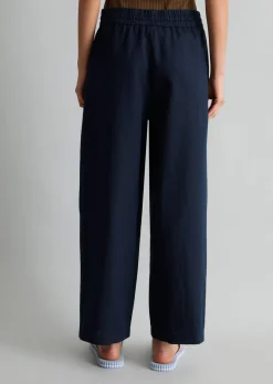 Pull-on-Pants regular aus Leinen-Baumwolle-Mix