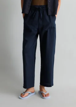 Pull-on-Pants regular aus Leinen-Baumwolle-Mix