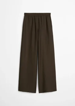 Pull-On-Pants wide aus Viskose-Leinen-Mix