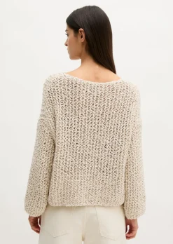 Pullover loose cropped aus Organic-Cotton-Mix-Slub