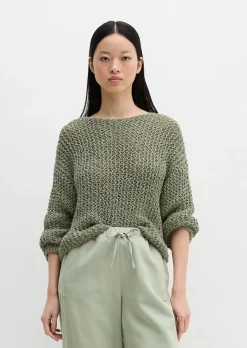 Pullover loose cropped aus Organic-Cotton-Mix-Slub