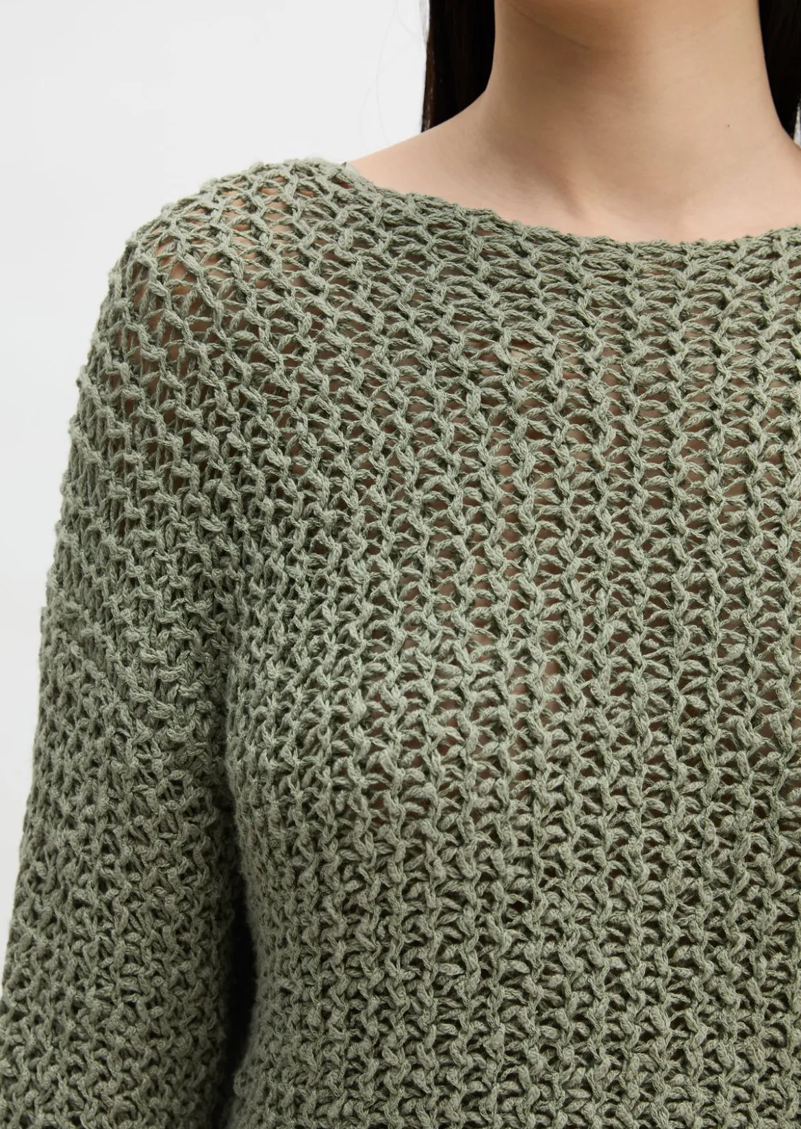 Pullover loose cropped aus Organic-Cotton-Mix-Slub