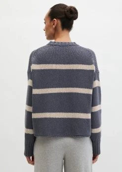 Pullover oversize aus hochwertigem Baumwoll-Mix