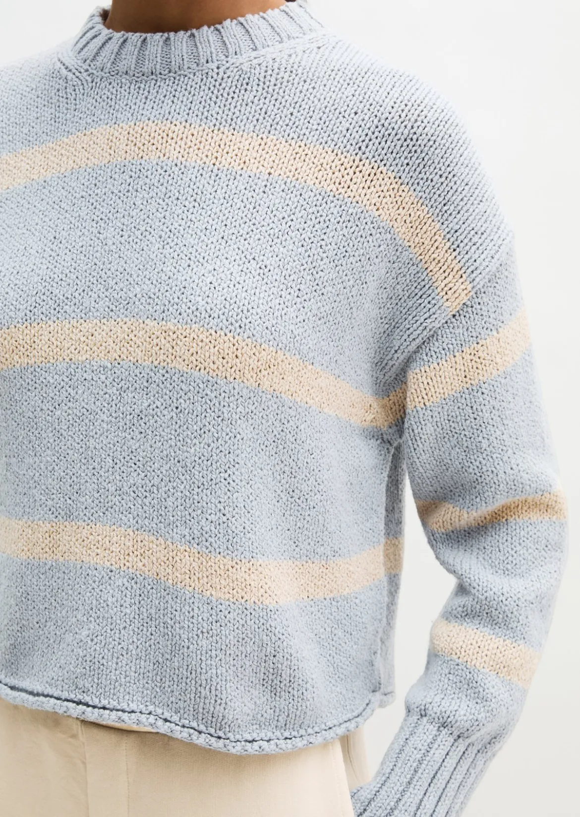 Pullover oversize aus hochwertigem Baumwoll-Mix