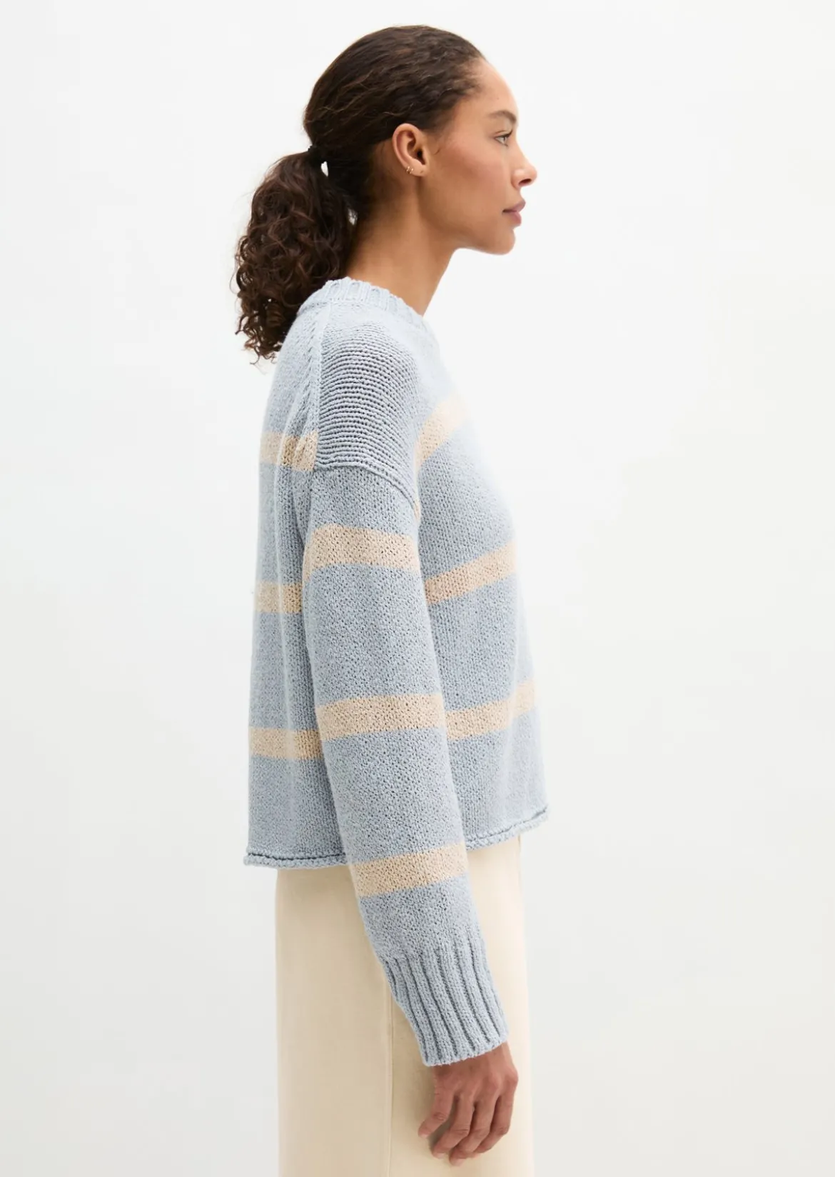 Pullover oversize aus hochwertigem Baumwoll-Mix