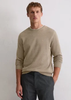 Pullover regular aus Bio-Baumwoll-Piqué