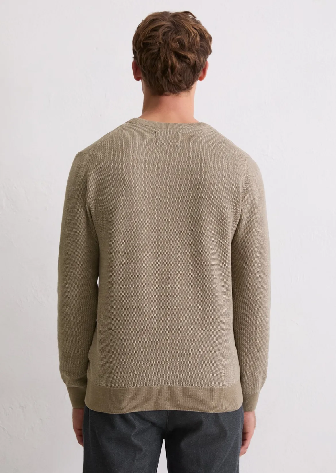 Pullover regular aus Bio-Baumwoll-Piqué