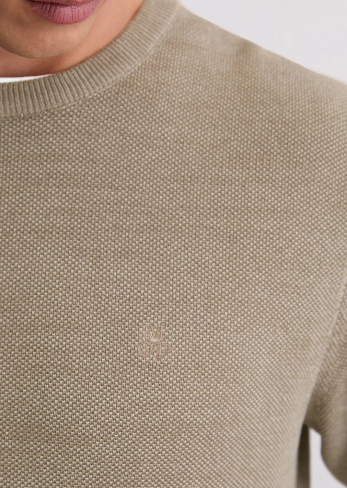 Pullover regular aus Bio-Baumwoll-Piqué