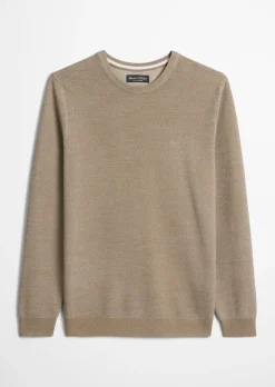 Pullover regular aus Bio-Baumwoll-Piqué