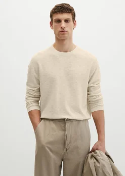 Pullover regular aus Bio-Baumwolle und Leinen
