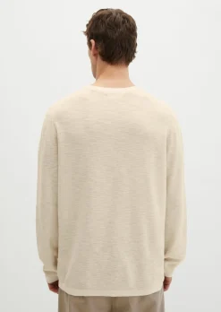 Pullover regular aus Bio-Baumwolle und Leinen