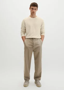 Pullover regular aus Bio-Baumwolle und Leinen