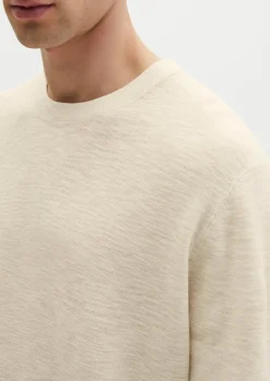 Pullover regular aus Bio-Baumwolle und Leinen