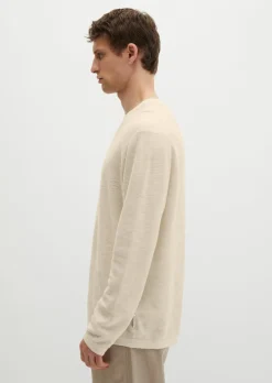 Pullover regular aus Bio-Baumwolle und Leinen