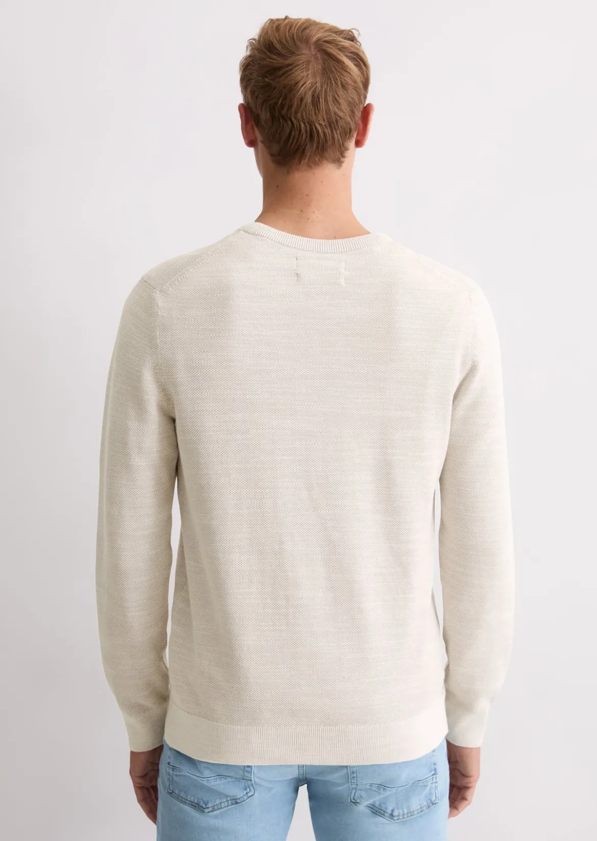Pullover regular aus Bio-Baumwoll-Piqué