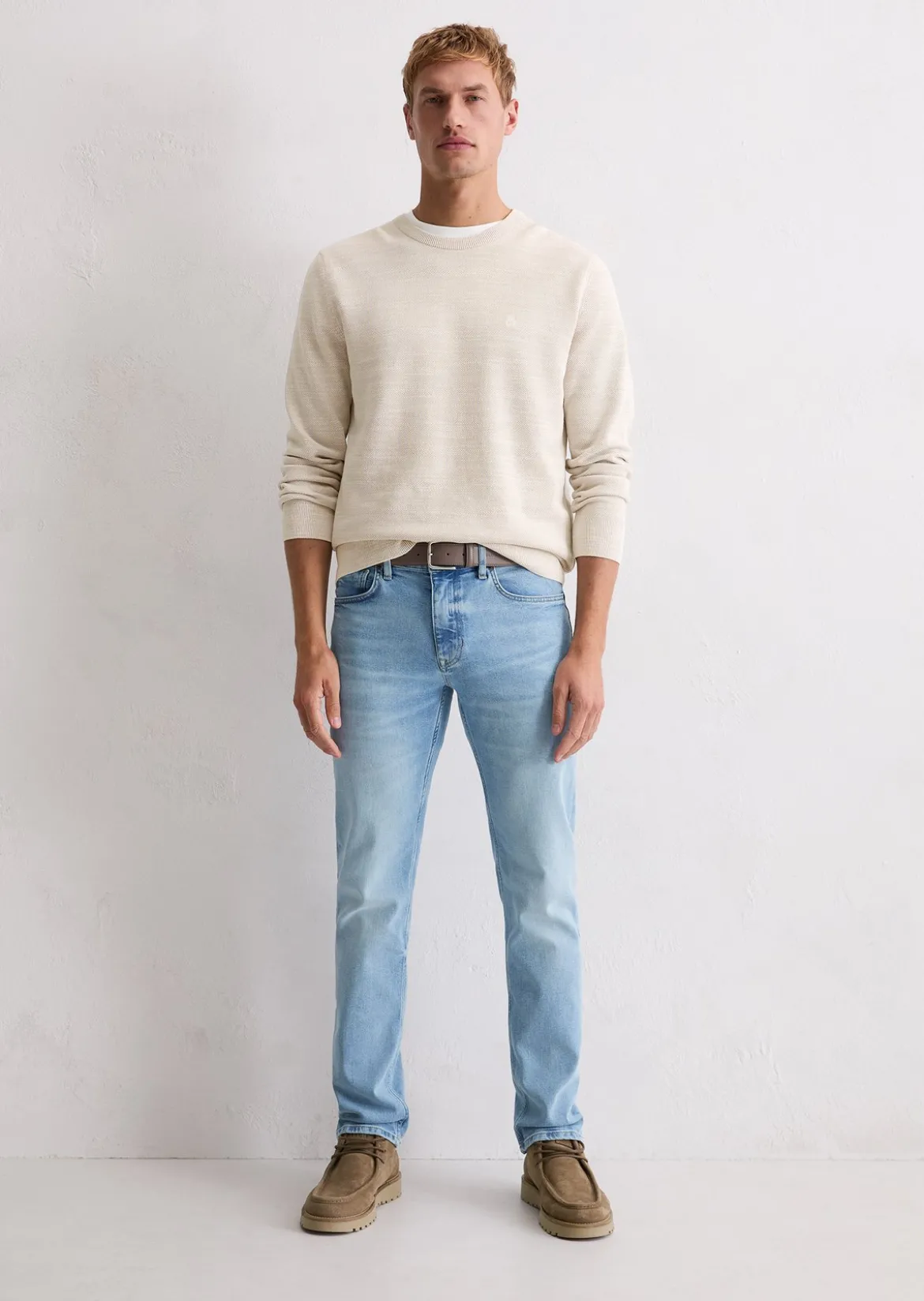 Pullover regular aus Bio-Baumwoll-Piqué