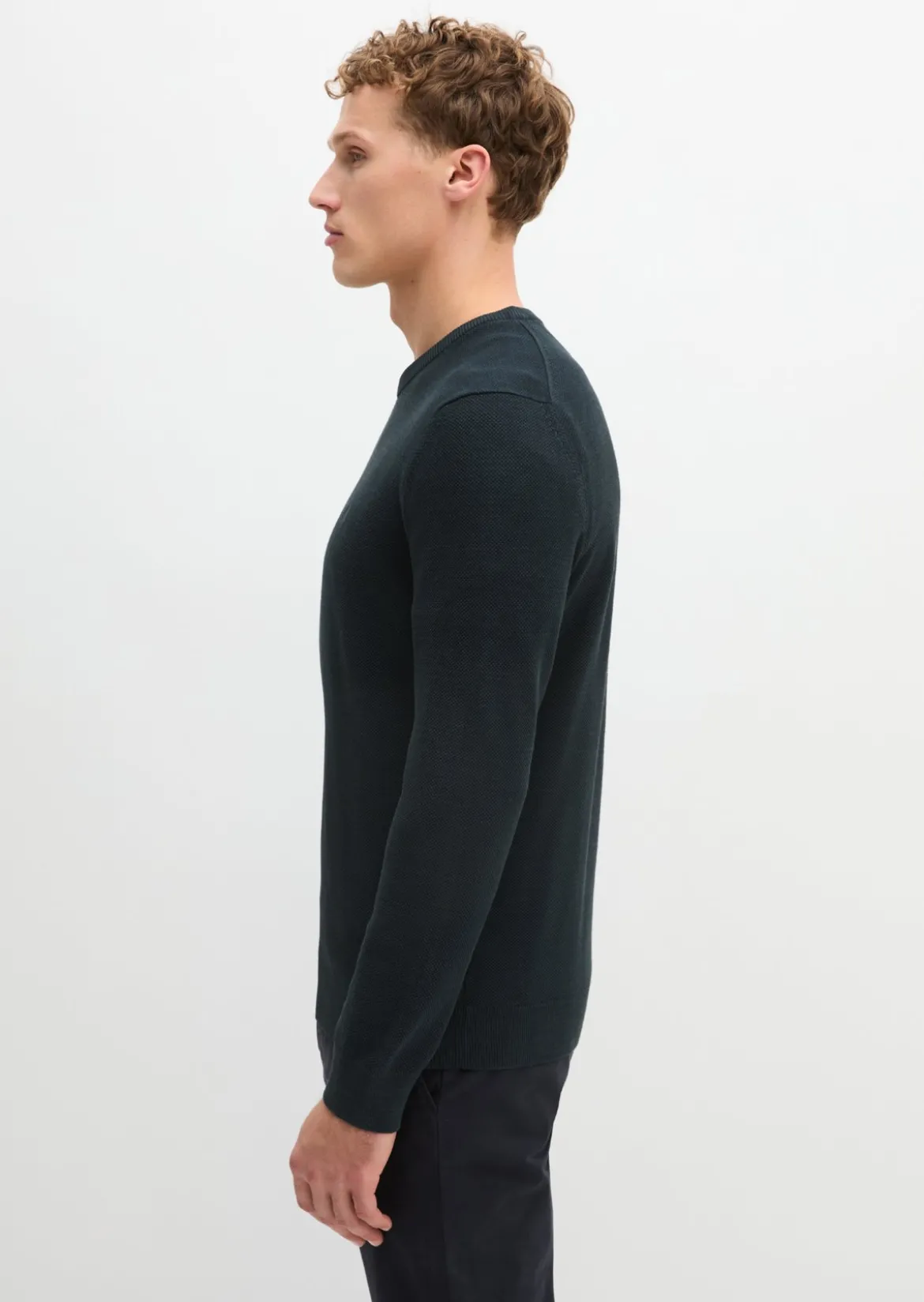 Pullover regular aus Bio-Baumwoll-Piqué