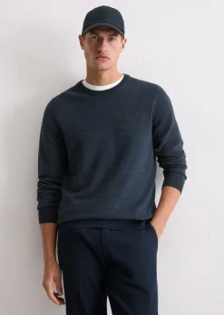 Pullover regular aus Bio-Baumwoll-Piqué