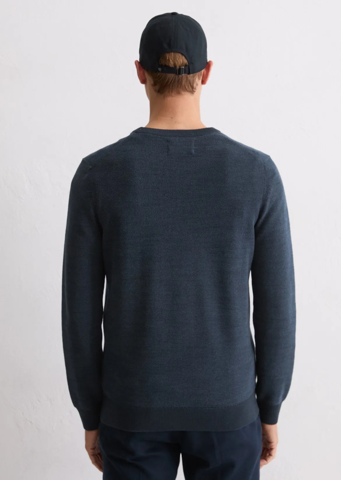 Pullover regular aus Bio-Baumwoll-Piqué