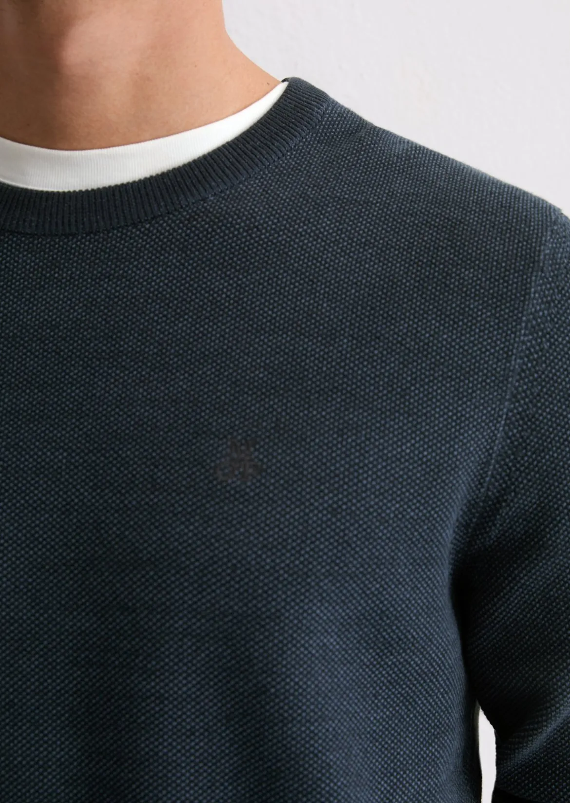 Pullover regular aus Bio-Baumwoll-Piqué