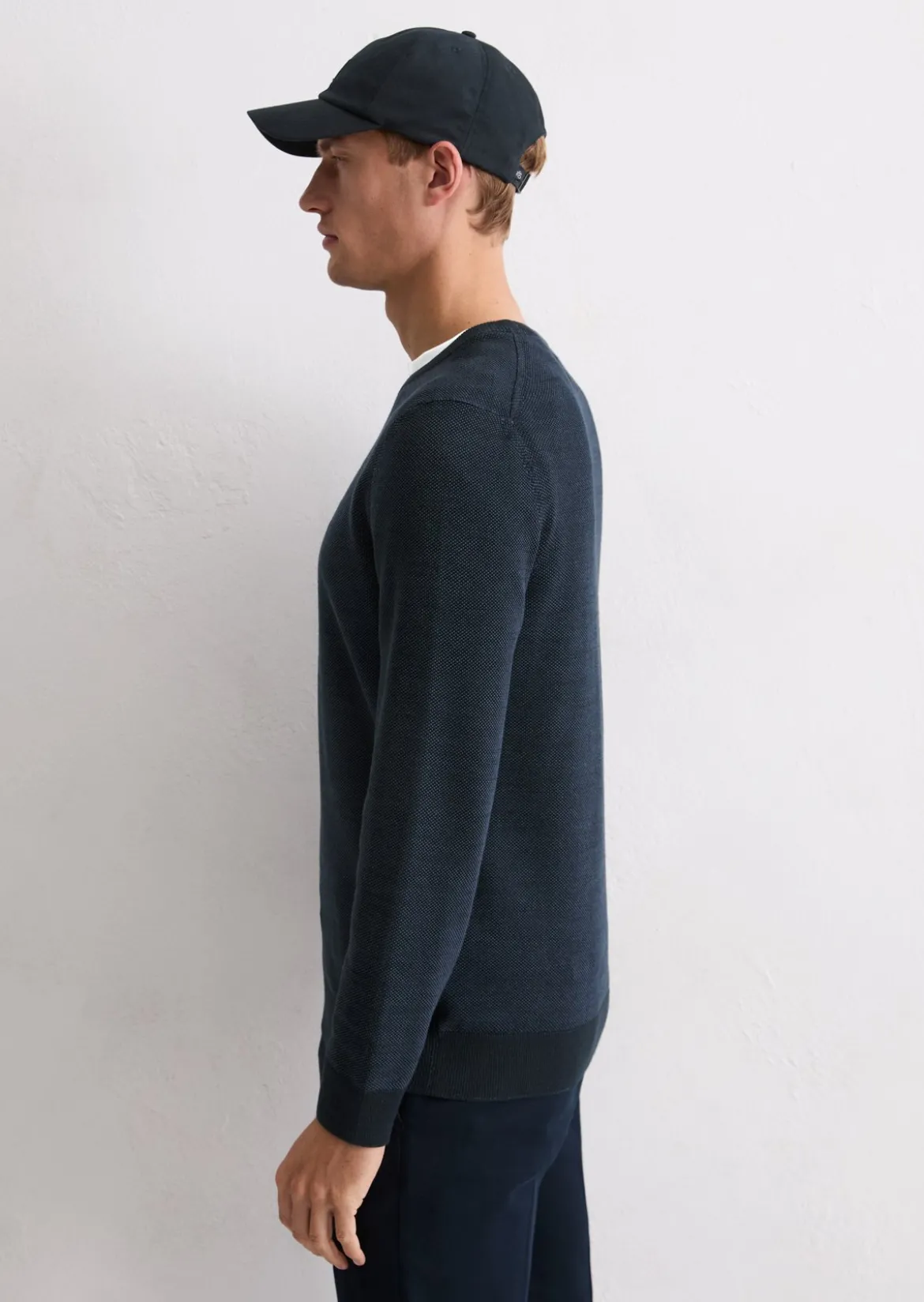 Pullover regular aus Bio-Baumwoll-Piqué