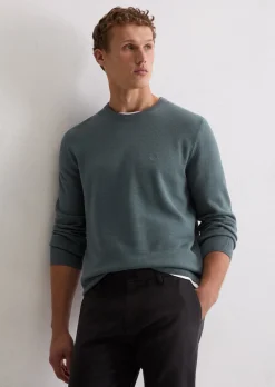 Pullover regular aus Bio-Baumwoll-Piqué