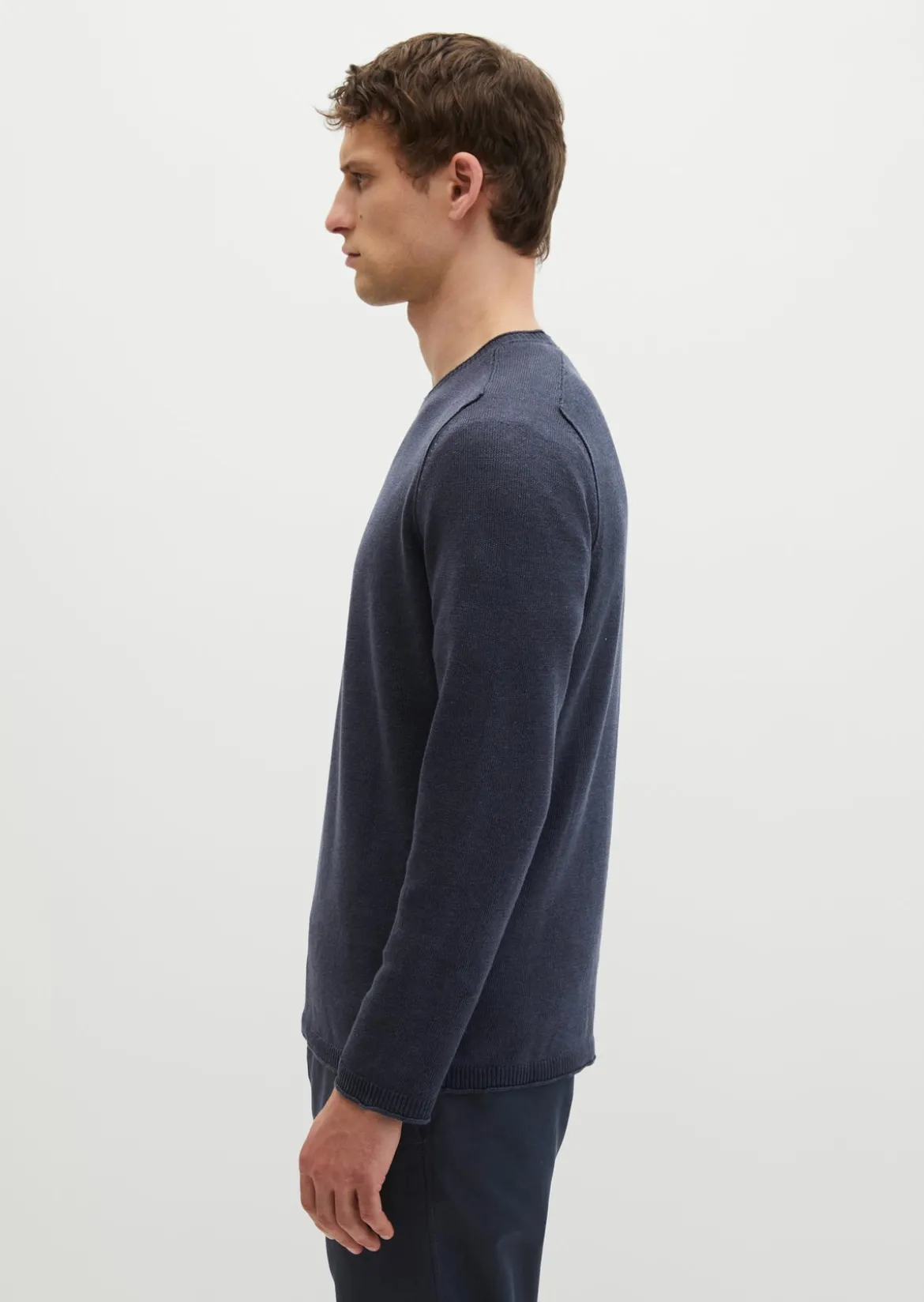 Pullover regular aus Bio-Baumwolle und Leinen