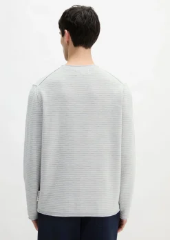 Pullover regular aus Bio-Baumwolle und Leinen