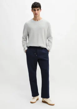 Pullover regular aus Bio-Baumwolle und Leinen