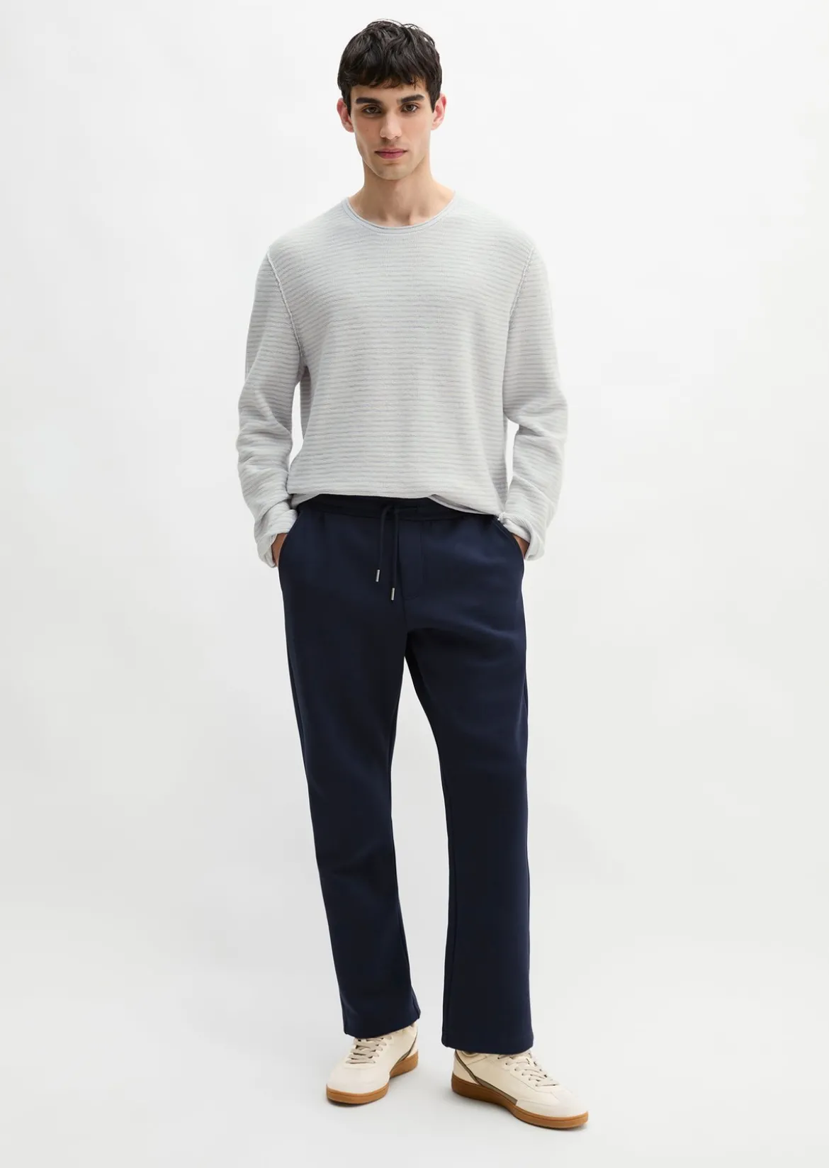 Pullover regular aus Bio-Baumwolle und Leinen