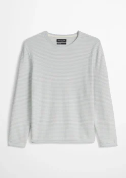 Pullover regular aus Bio-Baumwolle und Leinen