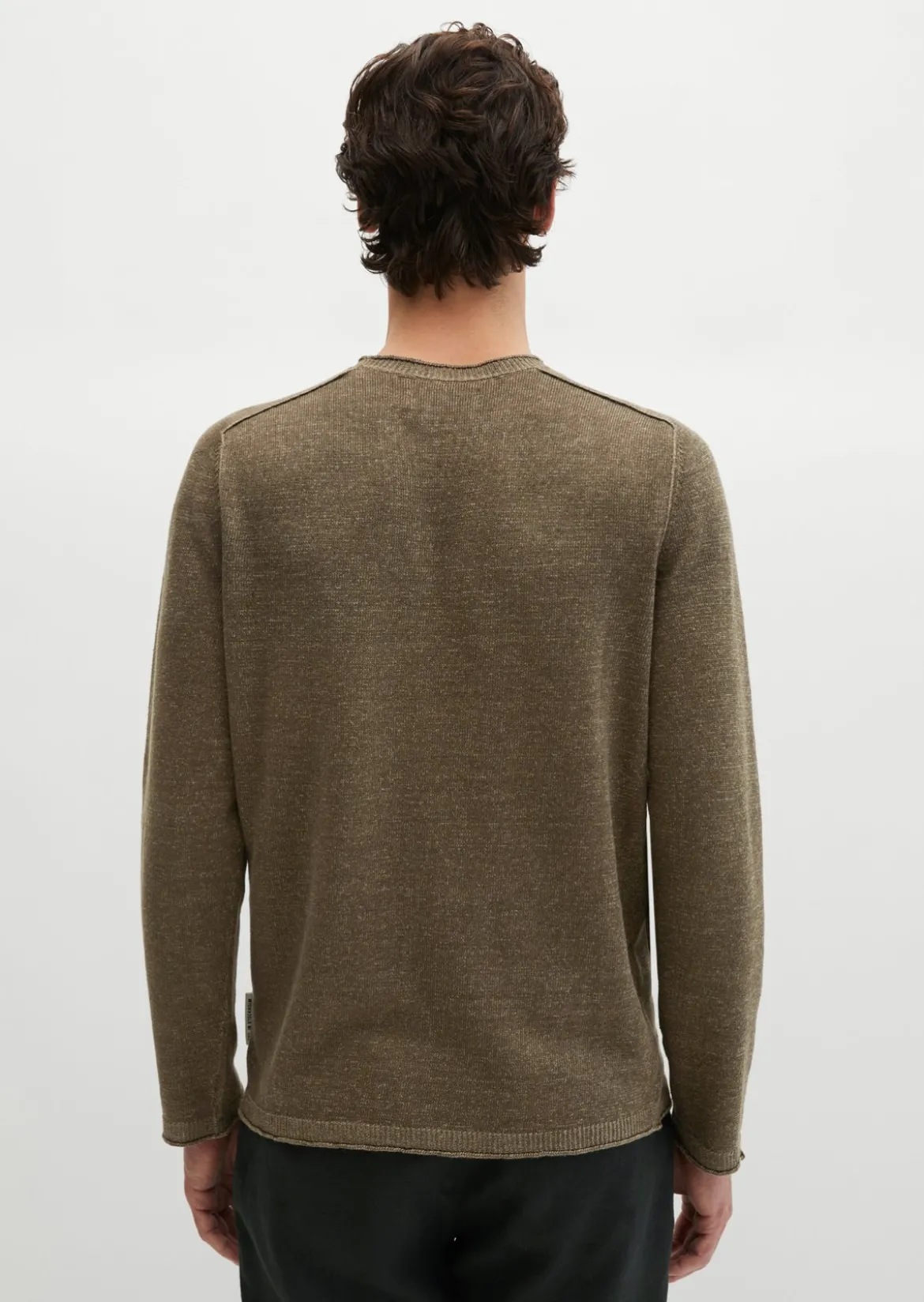 Pullover regular aus Bio-Baumwolle und Leinen