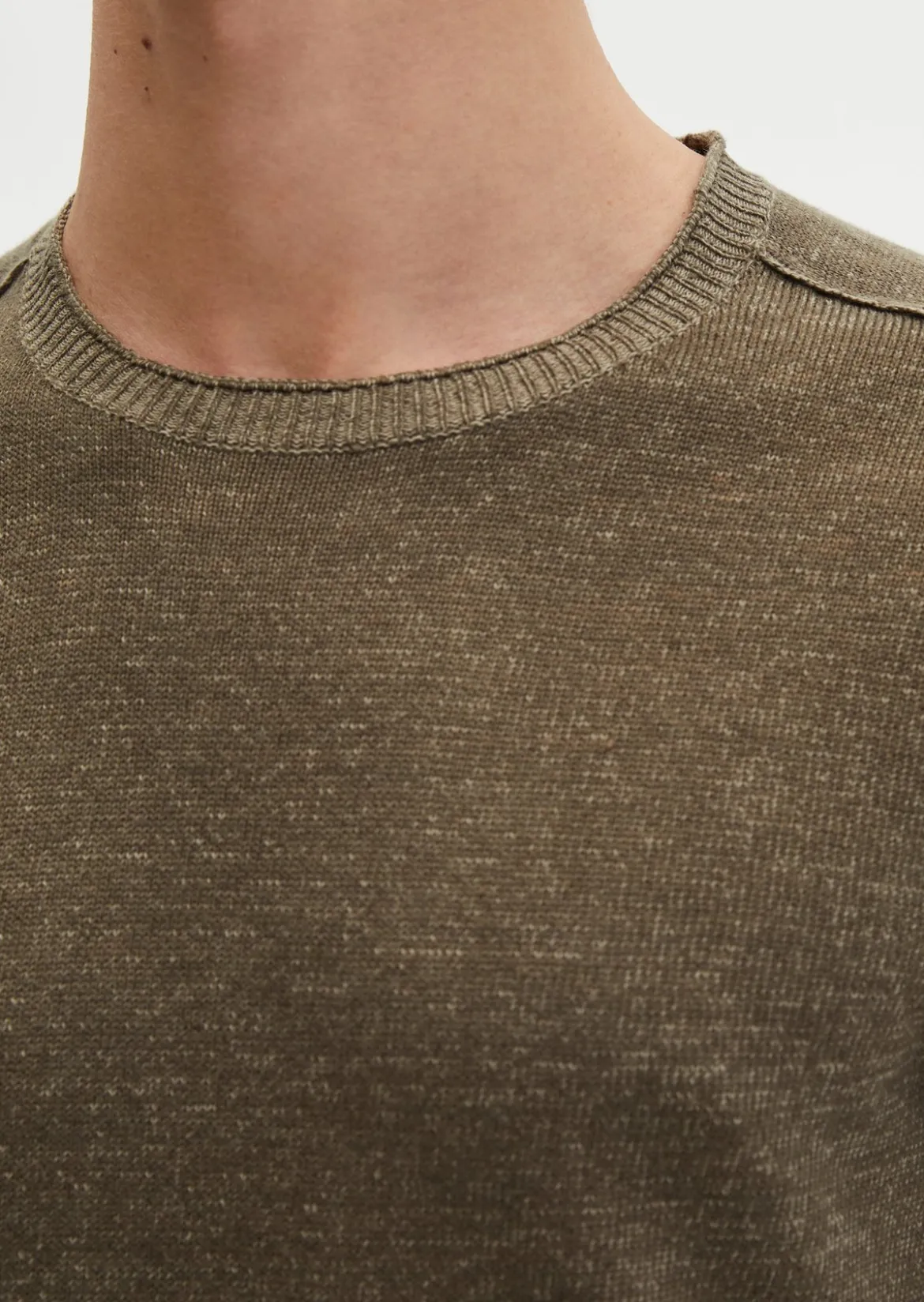 Pullover regular aus Bio-Baumwolle und Leinen