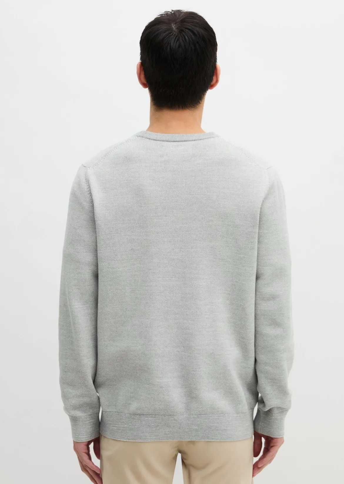 Pullover regular aus Bio-Baumwoll-Piqué